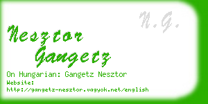 nesztor gangetz business card